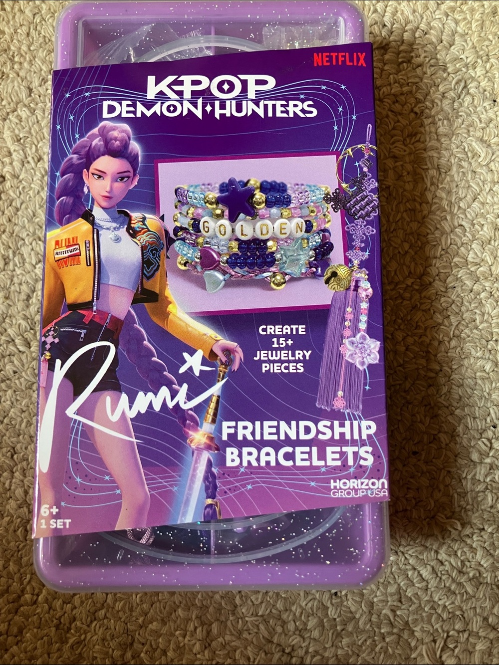K-Pop Demon Hunters Rumi Friendship Bracelets Kit - Purple & Gold